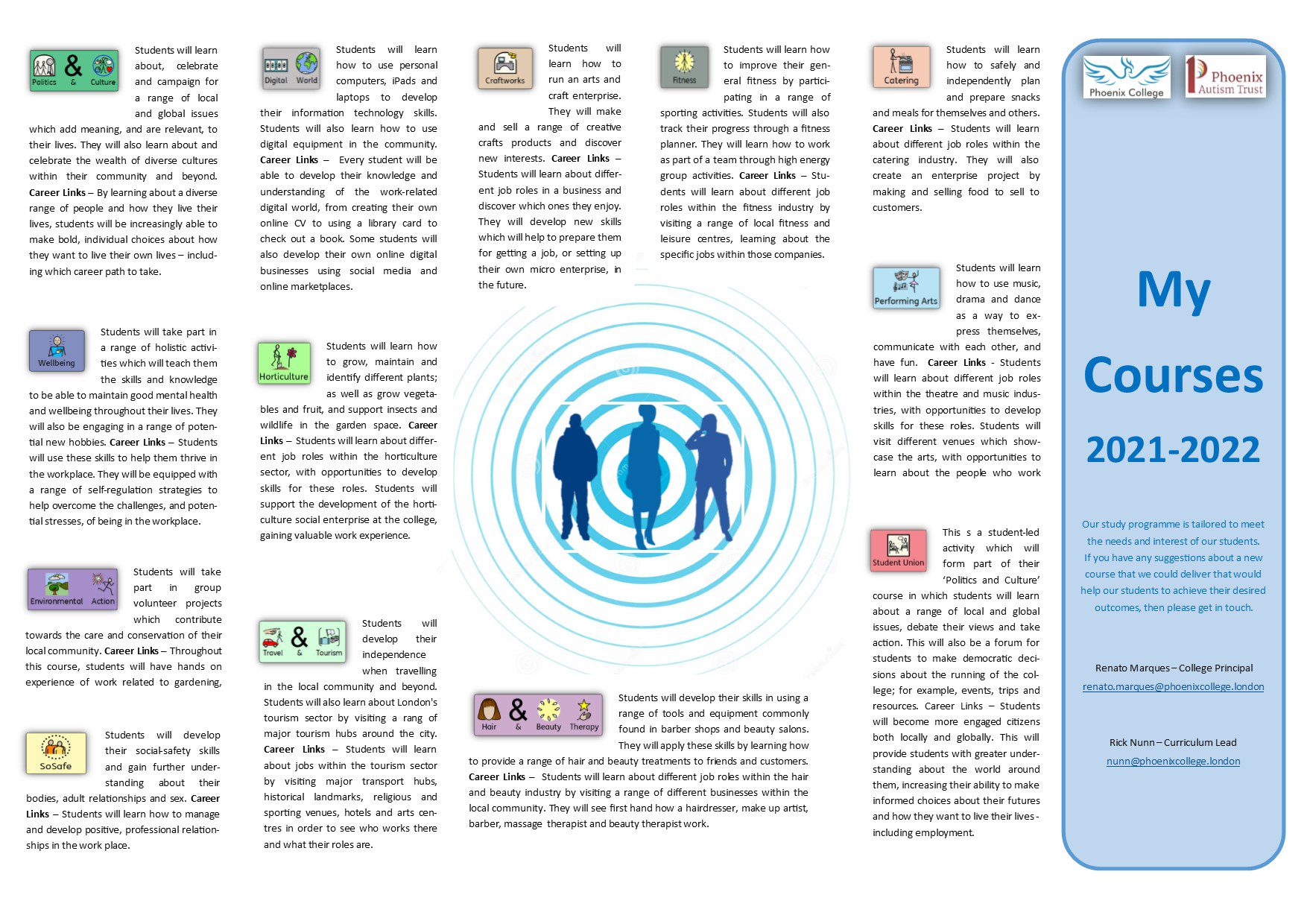 one page graphic, course profile